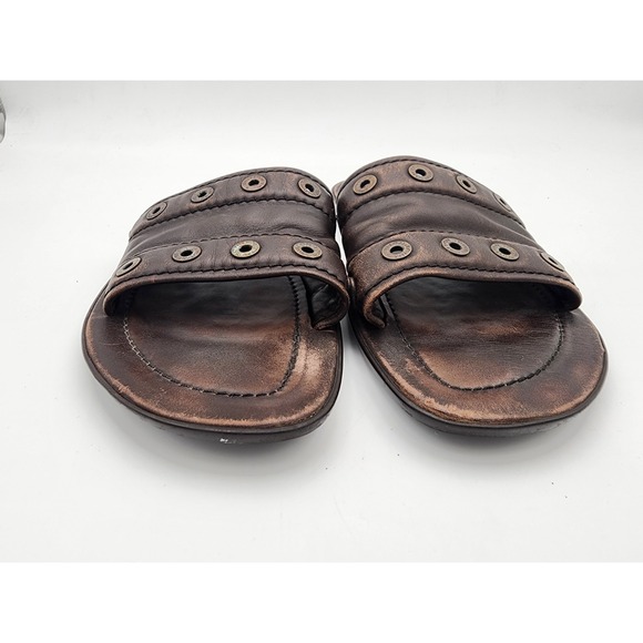 Louis Vuitton Brown Leather Studded Sandals Mens Please Read Description - Picture 2 of 8